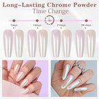 Pearl Chrome Nail Powder -【0.8g Super Pearl Effect】 Chrome Powder for Nails Iridescent Aurora Mermaid White Pearl Chrome Nail Powder for Nails Art DIY