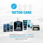 H2Ocean Blue Green Foam Soap - Tattoo Foam Antibacterial Soap for Tattoo Aftercare - Tattoo Care with Aloe Vera - Travel-Size Tattoo Moisturizer Soap - 1.7 oz