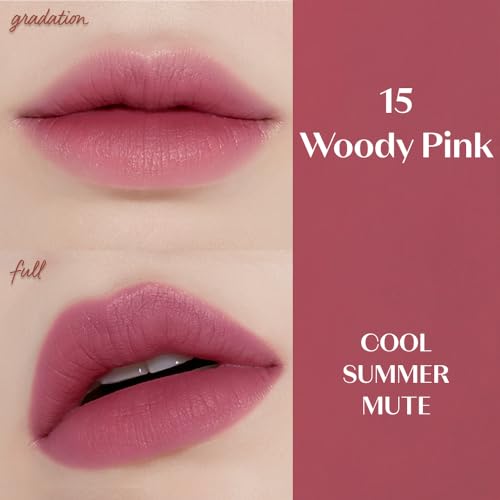 ETUDE Fixing Tint #15 Woody Pink (4g) | Long Lasting High Pigmented Liquid Lipstick | Waterproof Lightweight Matte Finish Lip Stain | Full Coverage | Korean Makeup, Kbeauty
