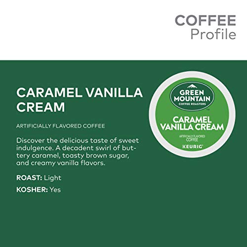 Green Mountain Caramel Vanilla Cream Coffee, K-Cup Pods, 96 Count