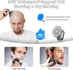 9D Head Shavers for Bald Men, Upgraded 6-in-1 Mens Grooming Kit, Detachable Bald Head Shavers for Men, Wet/Dry LED Display, Travel Lock Electric Razor for Men with Type-C Charge