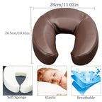 HOINCO Massage Face Cradle Cushion Universal Headrest Face Rest Neck Head Cushion for Massage Chairs Spa Bed(Brown)