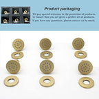 Brass Round Shower Body Spray Jets 6 Pack, HOMEDEC Spa Massage Nozzle 2inch Rain Showerhead Wall Mount Rainfall Shower Head Sprayer, Brushed Gold