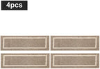 COSY HOMEER Soft Stair Treads Non-Slip Carpet Mat 28inX9in Indoor Stair Runners for Wooden Steps,Stair Rugs for Kids and Dogs, 100% Polyester TPE Backing 4pcs,Beige,Square