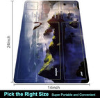 MTG Playmat TCG Playmat -Includes Storage Tube and 7 Dice-Experience Top-Tier Quality and Edge-Locking Waterproof and Non-Slip Mat! (playmat with Zones, 2-Flying Dragons)