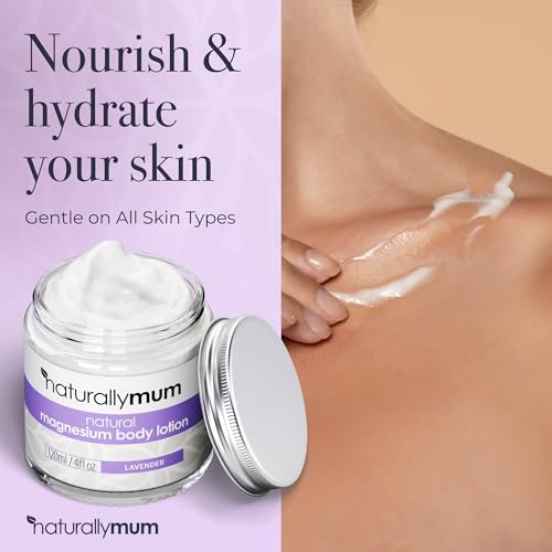 Magnesium Body Lotion Bundle | Support for Sleep, Heart, Bone, Nerve, Gut and Muscle Health | Topical Cream Safe for Kids | Lavender & Unscented | 2 x 4 fl oz