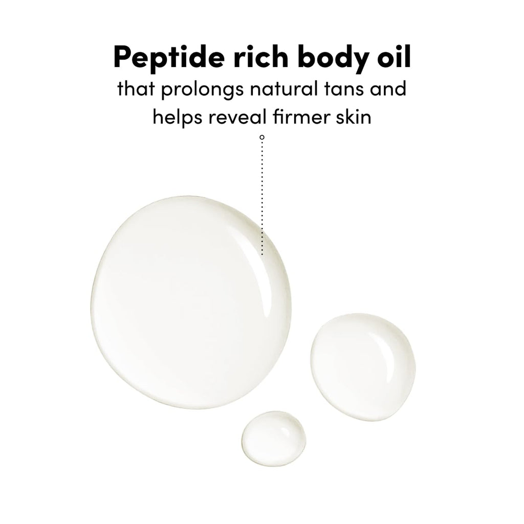 Coco & Eve Firming & Tan Prolonging Peptide Body Oil. Up to 28 Days Natural Tan Extender. After Sun Care with Tropical Oils, Vitamins C & E for Nourished, Glowy & Visibly Firmer Skin. (5.75 fl oz)