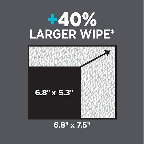 Amazon Basics Extra Large Flushable Wipes, Fragrance Free, pH Balanced, with Vitamin E & Aloe, Hypoallergenic, 360 Wipes, 6 Packs of 60, Resealable Closure