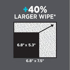 Amazon Basics Extra Large Flushable Wipes, Fragrance Free, pH Balanced, with Vitamin E & Aloe, Hypoallergenic, 360 Wipes, 6 Packs of 60, Resealable Closure
