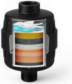 Yodel Shower Filter - Shower Head Filter for Hard Water - Water Softener to Remove Chlorine and Fluoride,Improve Hair and Skin Condition,Matte Black