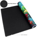 MTG Playmat, TCG Card Game Playmat, Stitched Edge, Non-Slip Rubber Bottom - 24 x 14 inch - Forest