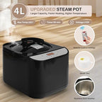 PEEKO Full Size Portable Personal Home Sauna, Pentagon Sauna Tent Sauna Box with 650nm Red Light Therapy, 3L Capacity 1200W Steamer, Pocketed Foldable Chair, Customized Sweat Mat with Remote Control
