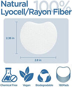 Premium Double-Sided Facial Pads - 180 Pads - Lint free - for Makeup Remover and Toner - Rayon face pads for toner and cleasing - Rayon not cotton balls - Exfoliating cotton rounds for face (180 Pads)