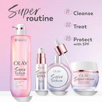 Olay Super Cream with Sunscreen SPF 30, Fragrance Free Lightweight Face Moisturizer with Sun Protection, 5-in-1 Skin Care - Hydrating, Brightening - Niacinamide, Vitamin C, Collagen, 1.7 oz