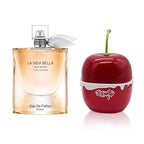 Women's Perfume La Vida Bella& Sweet Cherry Combo Set Eau De Parfum Long Lasting Fragrance 3.4 Fl Oz Spray Each for Daily Used