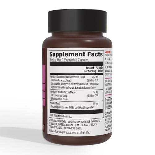 Amazon Elements Women's Probiotic 50 billion CFU per serving, vegetarian, Supports Urinary Track and Vaginal Health, 60 capsules