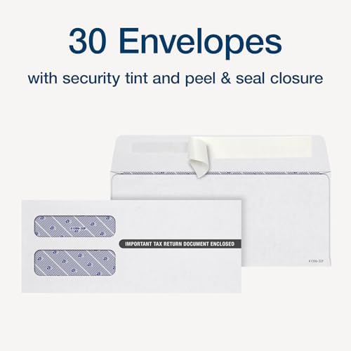 Adams 2024 1099 NEC Kit for 30 Recipients, 3 Part Laser 1099 Forms, 6 1096 Forms, Self Seal Envelopes & Access to Adams Tax Forms Helper (1009313)