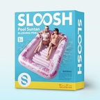 SLOOSH Inflatable Tanning Pool Lounger Float, 85" x 57" Extra Large Pool Floats Adult with Pillow, 4 in 1 Suntan Tub Raft Floatie,Sunbathing Bed Lounge for Water Blow Up Ball Pit, XL-Blushing Pink