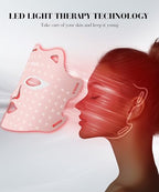 Red Light Therapy for Face, 7 Colors LED Face Mask Light Therapy At Home, Led Face Mask Light Therapy, Pink