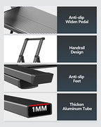 WOA WOA 5 Step Ladder, Ladders for Home, Anti-Slip Pedals, Aluminum Step Stool Foldable, Lightweight to Move, Ease of Storage, Reach 10ft for Closet Kitchen Library, Hold 300lbs - Black