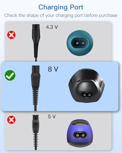Hidnvefen Type-C Charger Cable Fit for Philips HQ850 Shaver, 8V Power Cord for Philips Norelco Oneblade QP2630 QP2530, One Blade Razor USB-C Electric Shaver Charging Cable, 3.28 FT