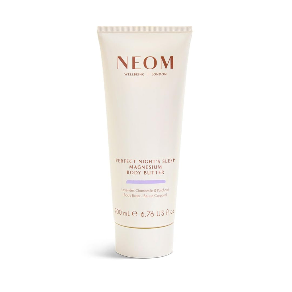 Neom - Perfect Night's Sleep Magnesium Body Butter | 6.76 Fl Oz (200ml) | Lavender, Chamomile, & Patchouli | Lotion for Sleep with Essential Oils | 100% Natural Fragrances | Nourish & Soften