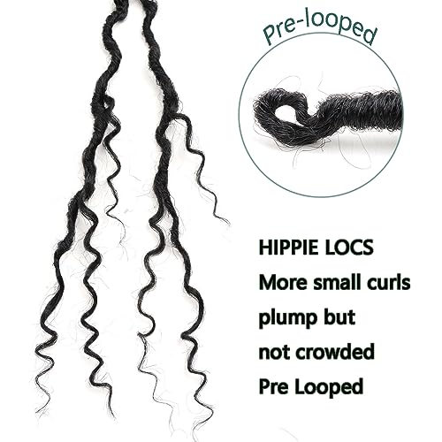LMZIM 12 inch Goddess Locs Crochet Hair 8 Packs Faux Locs Crochet Hair for Black Women Pre Looped River Locs Crochet Hair with Curly Ends #4