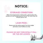 GAQQI Self Adhesive Eyelashes Clusters, No Glue Lash Clusters 10-16mm Dense & Volume Spiky Cluster Lashes, No Band Press On Lashes, More Comfortable & Stronger Hold (Twin）