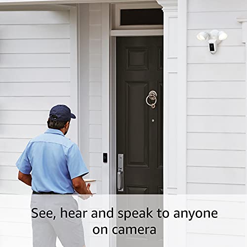 Ring Floodlight Cam Wired Plus — Outdoor home or business security with motion-activated 1080p HD video and floodlights, (2021 release) Black