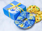 Van Gogh Starry Night Painting Scrunchies Hair Ties with Box & Custom Name Tag