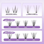Lash Clusters Kit Fluffy Thick Volume Eyelash Clusters DIY False Eyelashes Wispy Individual Lashes D Curl Cluster Eyelash Extensions Comfortable Lash Extension by WENDY LASHES（40+50P-D-1218）