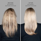 John Frieda Blonde+ Hair Repair System Bundle, Includes Full Repair System, Pre-Shampoo Treatment 3.3oz, Bond Building Shampoo 8.3oz, and Conditioner 8.3oz, Strengthens and Repairs Damaged Hair