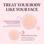 Daily Scrub & Body Wash - Exfoliating Body Scrub, Dead Sea Salt & Himalayan Pink Salt, Natural Moisturizing Body Wash, Retinol & Hyaluronic Acid Shower Gel, Korean Skincare 21.1oz