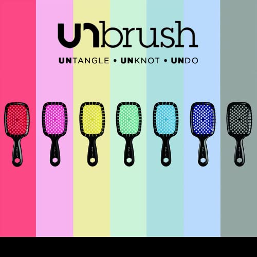 FHI HEAT Unbrush Wet & Dry Vented Detangling Hair Brush, Lavender/Grey