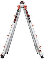 Little Giant Ladders, Velocity with Ratchet Levelers, M22, 22 Ft, Multi-Position Ladder, Aluminum, Type 1A, 300 lbs Weight Rating, (15422-801)