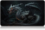 for MTG Game Playmat, for Magic TCG Rubber Play mat,Tabletop Card Playmats with Smooth Surface,Trading Card Inked Game Mat,Battle Game,Dragon in Black