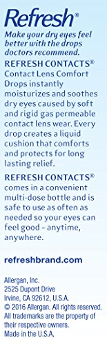 Refresh Contacts, Eye Drops, Contact Lens Comfort,Blue 0.4 Fl Oz Sterile
