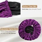 YANIBEST Silk Bonnet Satin Bonnet for Sleeping Women and Men, Adjustable Double Layer Hair Bonnet for Curly Braids Hair