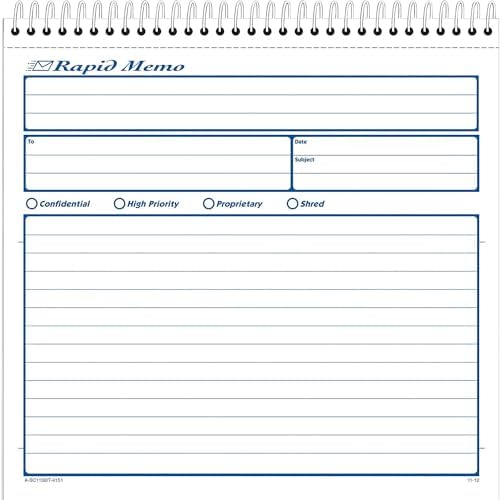 Adams Spiral Memo Books, 8-1/2x7-1/4