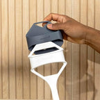 Sud Scrub® Extender Handle, Back Scrubber Attachment for Silicone Body Scrubber, Shower Scrubber for Body, Long Handled Scrub Brush for Shower, Back Brush for Shower (Speckled White)