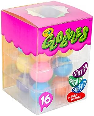 Crayola Globbles Squish Toys (16ct), Sticky Stress Ball for Kids & Adults, Calming Sensory Fidget Toys for Classrooms, Stress Relief Fidget Balls, Back to School Gift