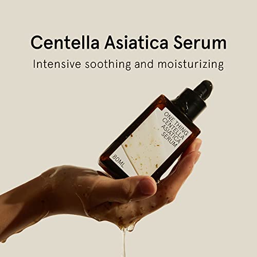 ONE THING Centella Asiatica Serum 2.7 Fl Oz | CICA HA Hyaluronic Acid Hydrating Soothing Ampoule for Oily Acne Prone Sensitive Irritated Facial Skin, Barrier Repair Fine Lines | Vegan Korean SkinCare