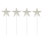 Morning View American Flag Barn Star Garden Stake Set of 4, Metal Patriotic Garden Stake Decorative USA Yard Signs Outdoor US Flags Lawn Porch for 4th of July Memorial Day 15.75 Inches Tall