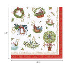 Caspari On the 12th Day Paper Luncheon Napkins - 20 Per Package