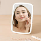 Rechargeable Makeup Mirror with Lights, Portable Travel Lighted Vanity Mirror, Dimmable Touch Screen Tabletop LED Make up Mirror