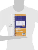 Adams Phone Message Book, Carbonless Duplicate, 5.50 x 11 Inches, 4 Sets per Page, 400 Sets per Book (SC1154D)