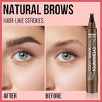 iMethod Eyebrow Pen - Eyebrow Pencil Magical Upgraded Eye Brow Pencils for Women with 4 Fork Tip & Spoolie Brush for Hair-Like Defined Natural Brows, Last All-Day, Microblading Eyebrow Pen, Black