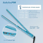 BabylissPRO Nano Titanium Ultra-Thin Hair Straightener, Professional Flat Iron For All Hair Types