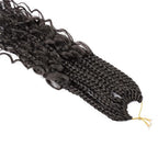 Boho Goddess Box Braids Crochet Hair 18 inch, 8 Packs Crochet Box Braids for Black Women Pre-looped Bohomian Box Braids Crochet Braids Synthetic Braiding Hair Extension #4