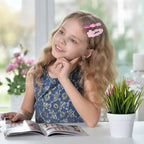 4 pack Girl Hair Clips Cute Hair Accessories for Kids Candy Color Hair Accessory for Little Girls Kids Teens,Multiple Patterns